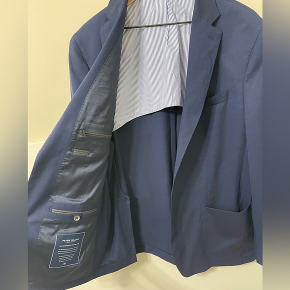 Peter Millar Crown Crafted The Excursionist Navy Flex Blazer Blazer Size 46R - Picture 8 of 15